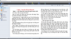Giao diên phần mềm Mobipocket Reader Desktop - Trung tâm ngoại ngữ Parki Đà Nẵng.